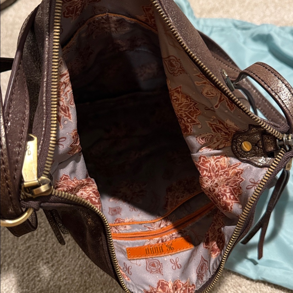 HOBO brown metallic satchel purse! - Picture 3 of 3